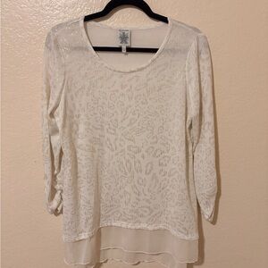 Ransom Ivory Textured Women's Blouse